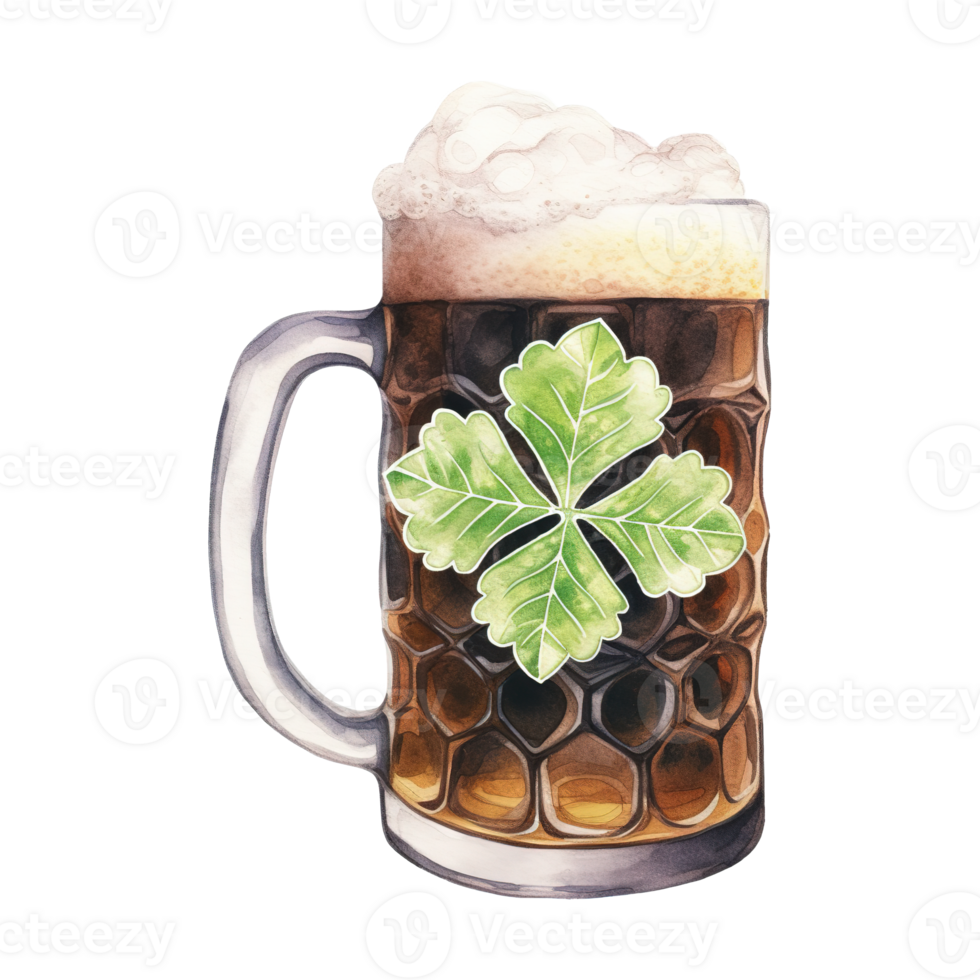Festive Clover Beer Mugs for Celebratory Toasts png