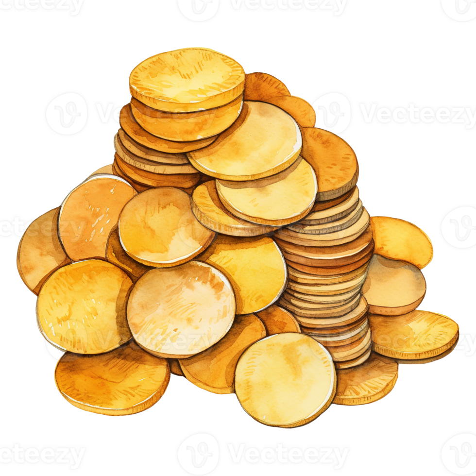 Assorted Coins in a Bunch png