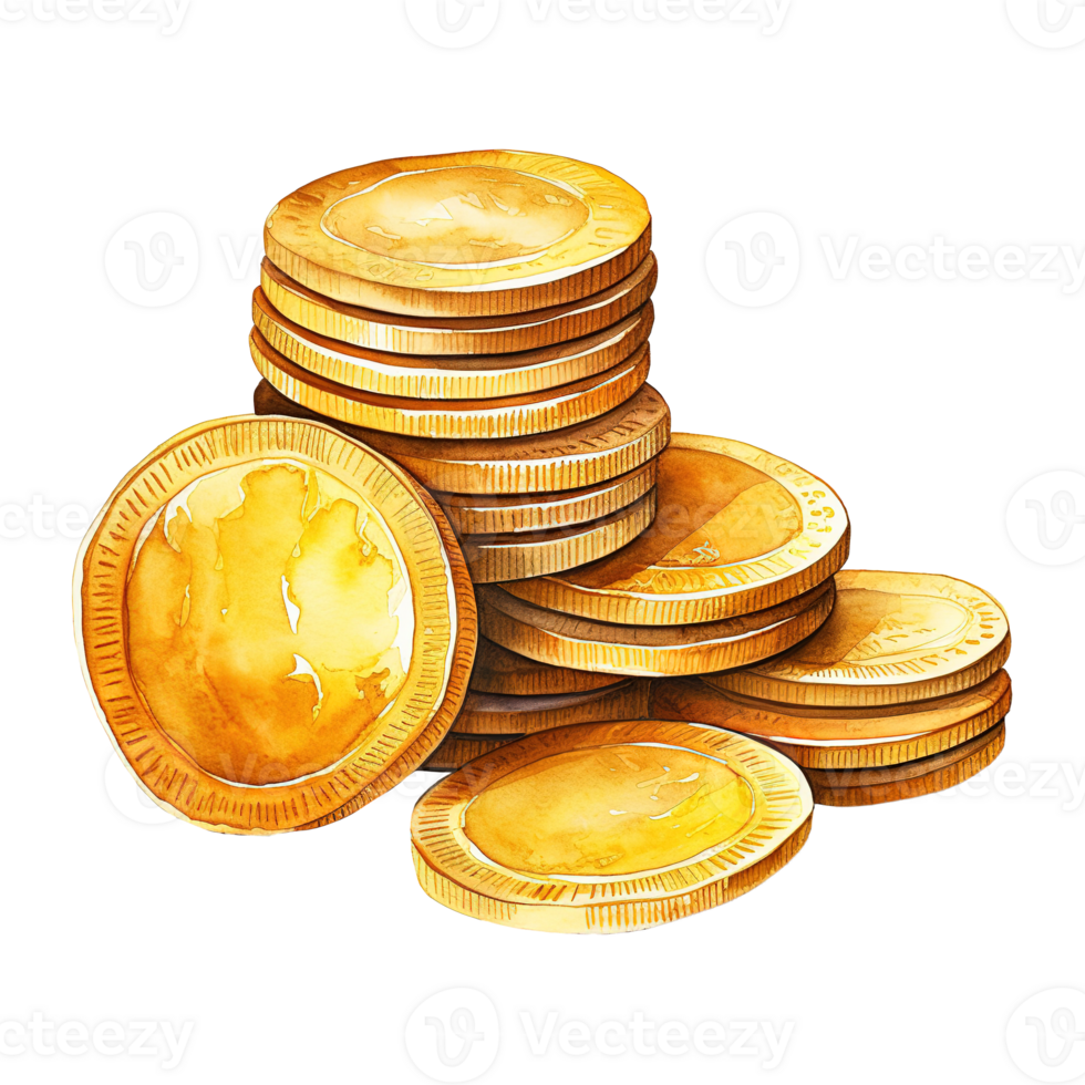 Assorted Coins in a Bunch png