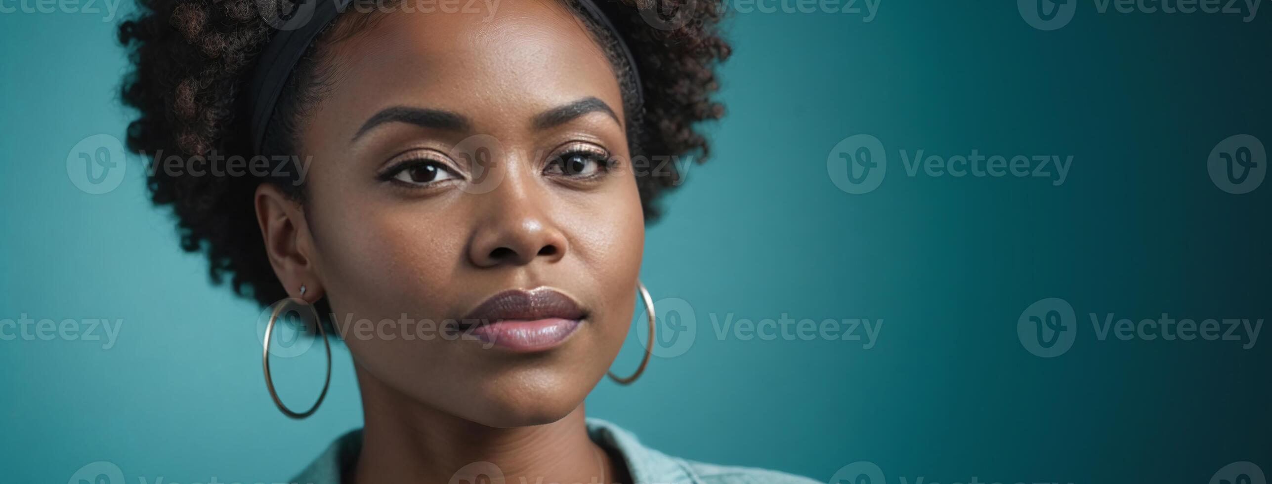 African American 2025 Woman Isolated On A Turquoise Background With