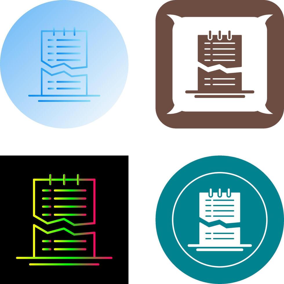 Corrupted List Icon Design vector
