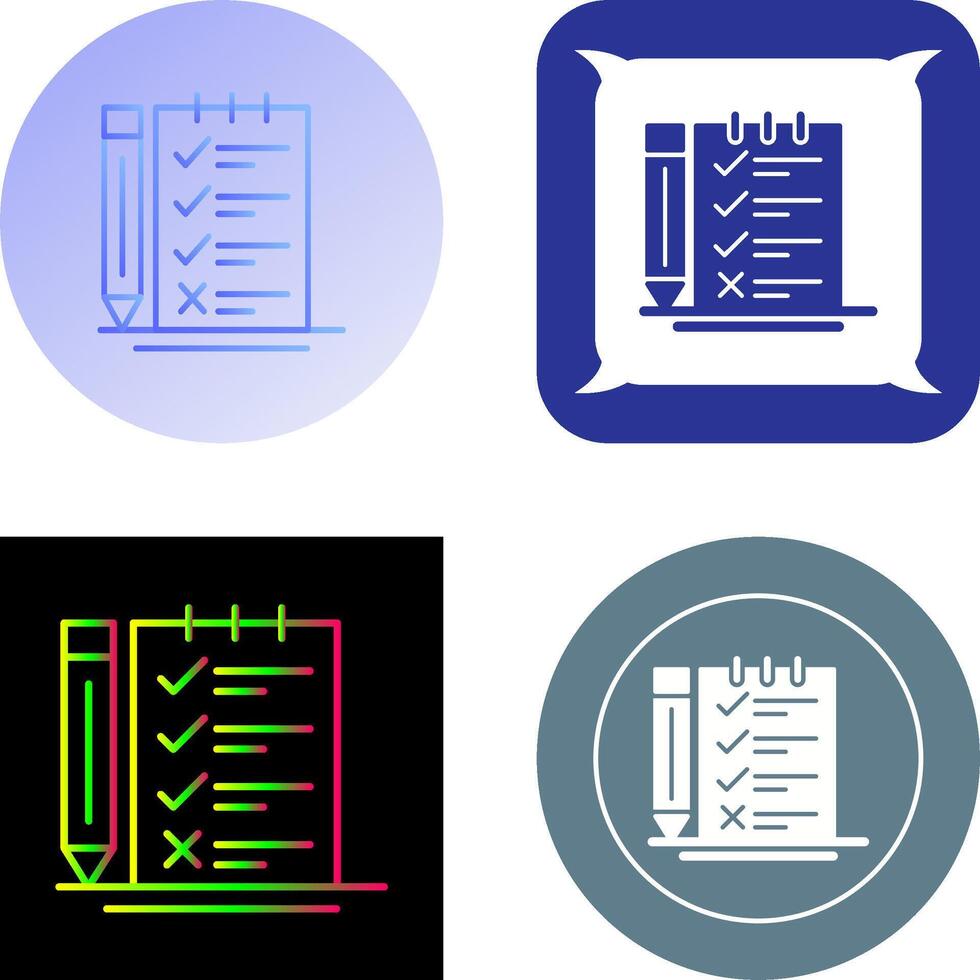 Survey Checklist Icon Design vector