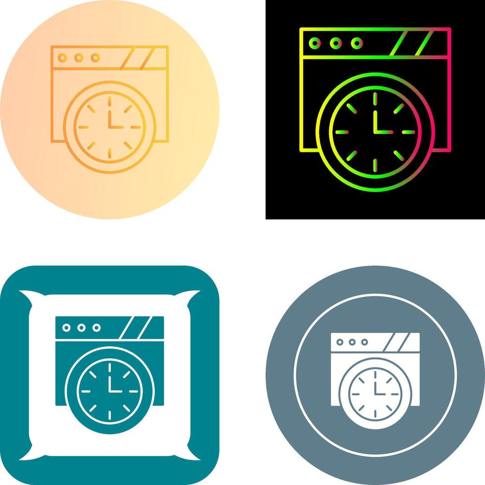 diseño de icono de reloj de pared vector