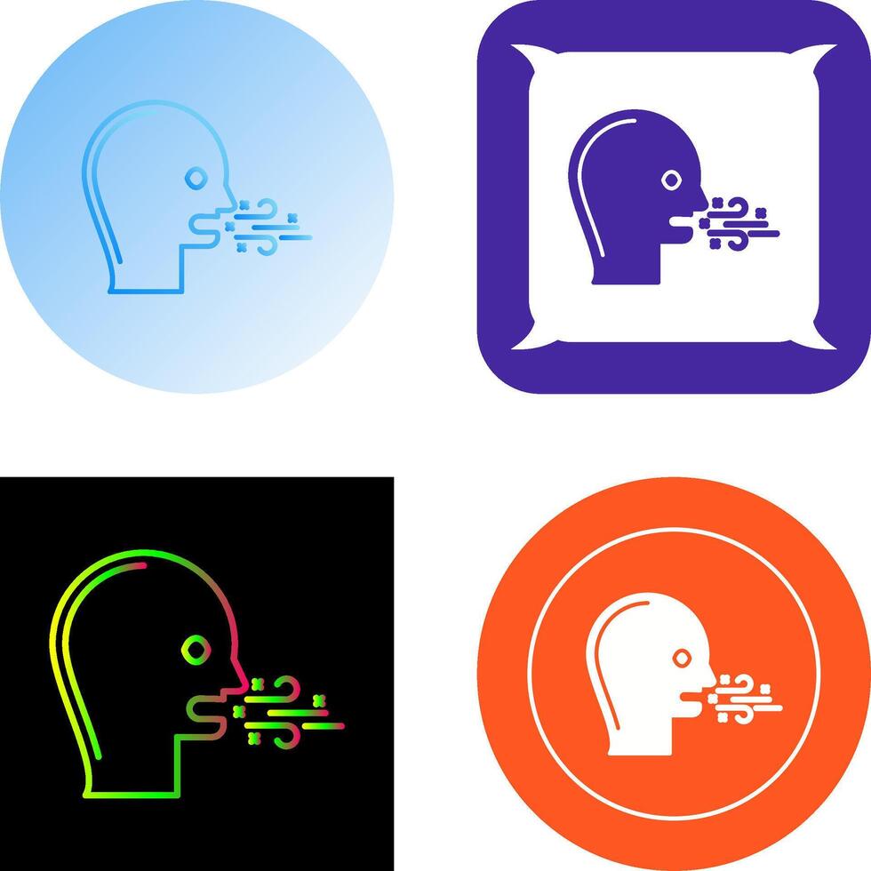 Bad Breath Icon Design vector