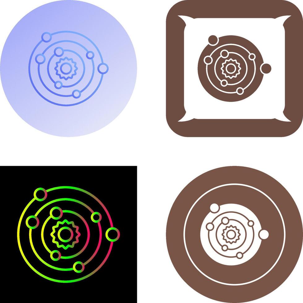 Solar System Icon Design vector