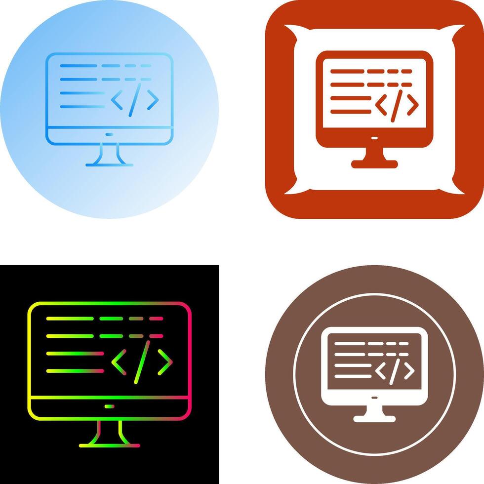 Coding Icon Design vector