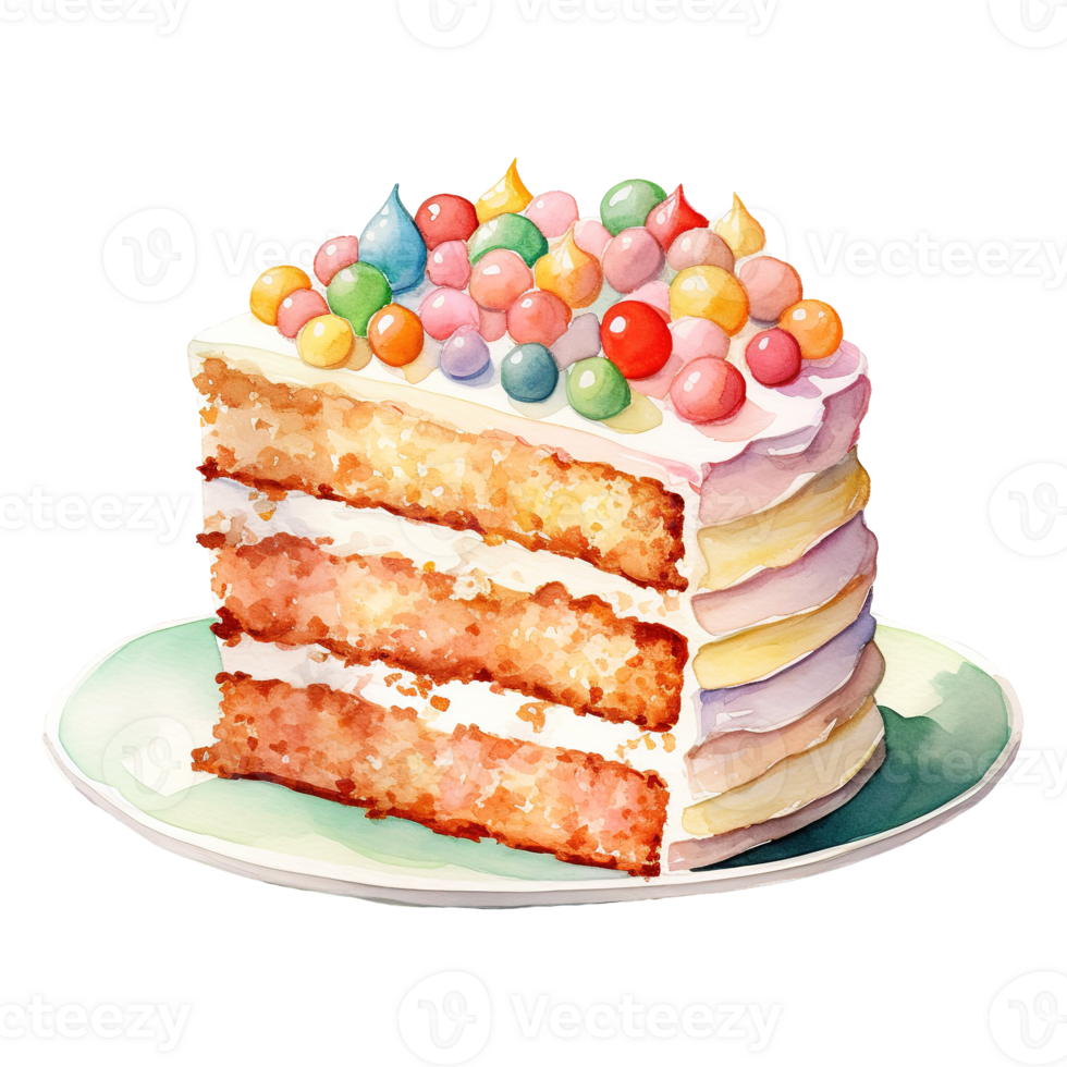 Gourmet Cake Paired with Vibrant Jelly Beans png