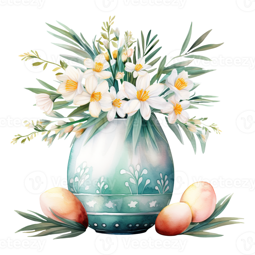 Colorful Tulips in a Classic Vase png