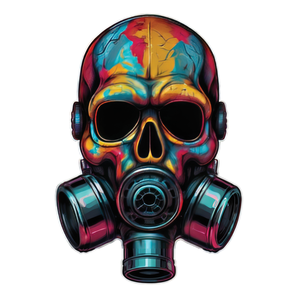 Skull head illustration png