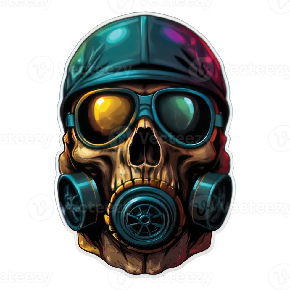 Skull head illustration png