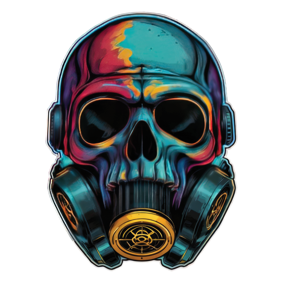 Skull head illustration png