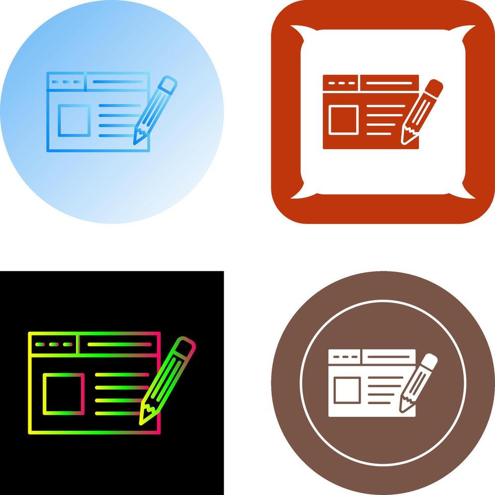 Web Page Icon Design vector