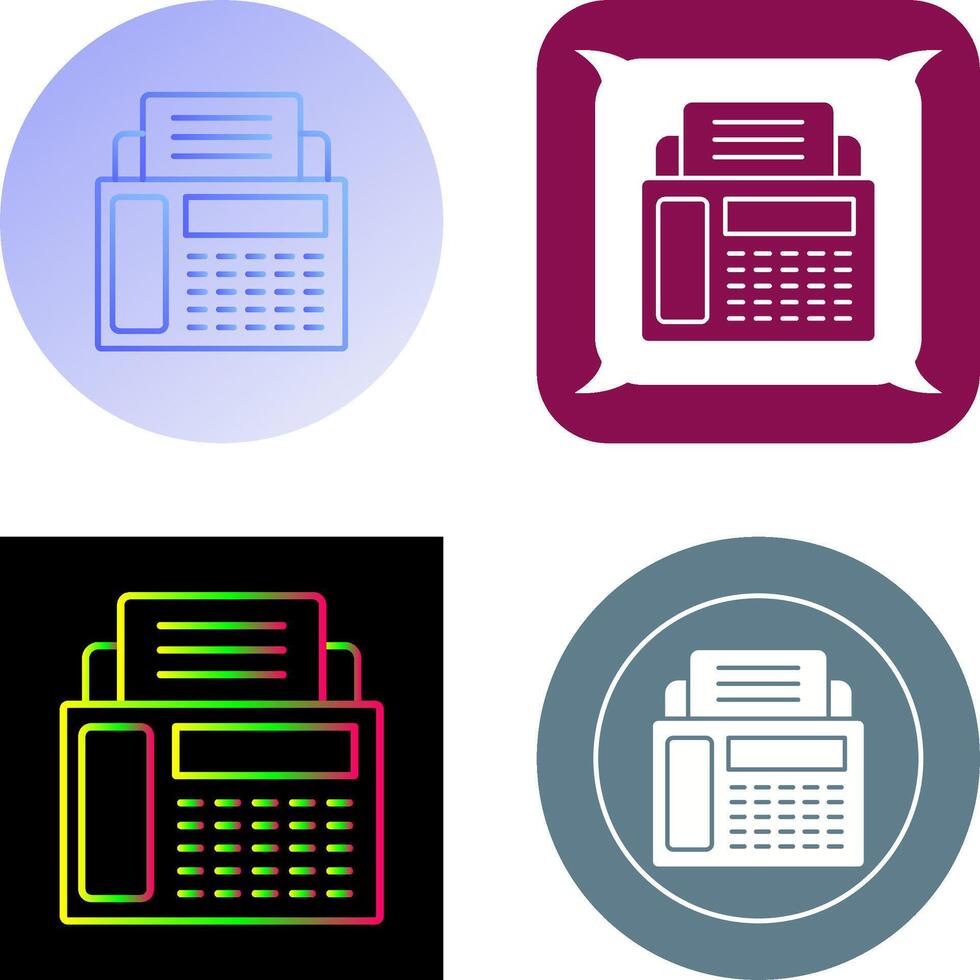 Fax Machine Icon Design vector