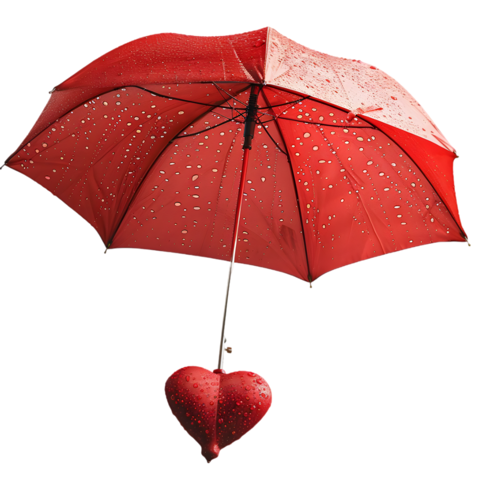 rood paraplu met transparant randen. png