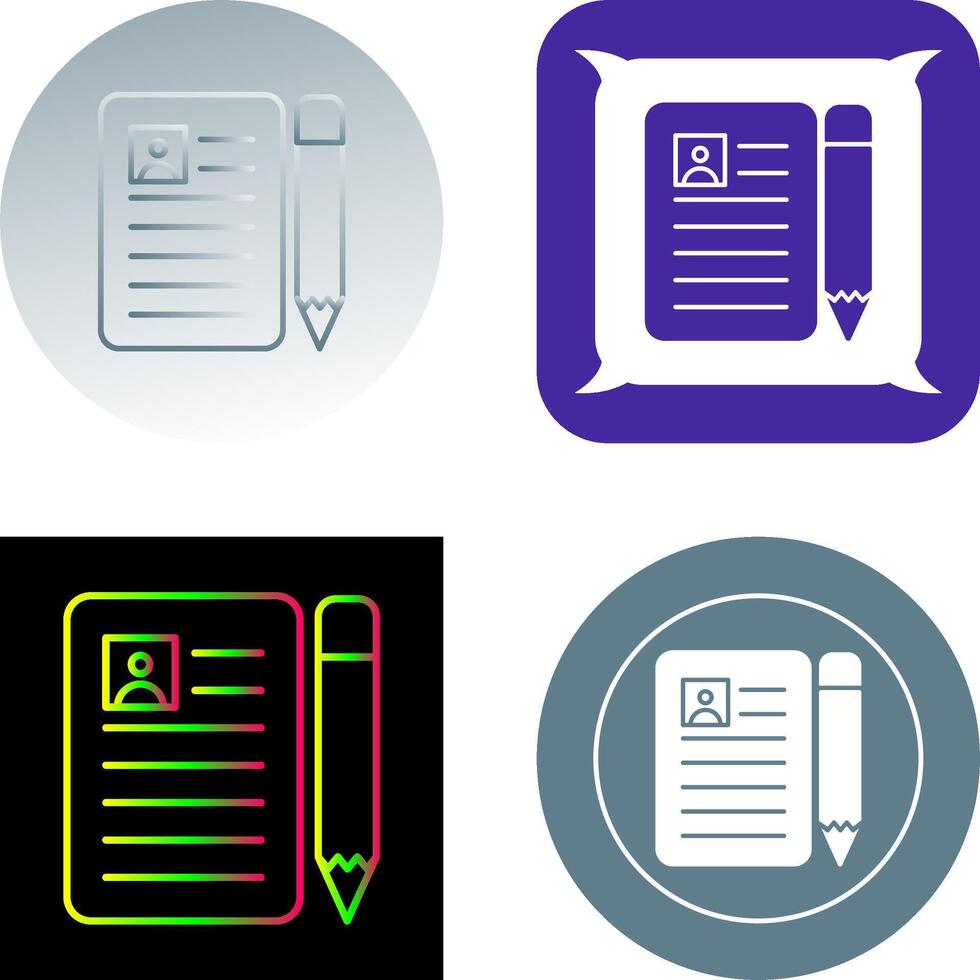 CV Icon Design vector