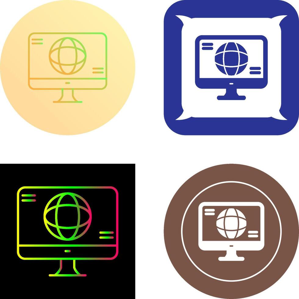 diseño de icono de monitor vector