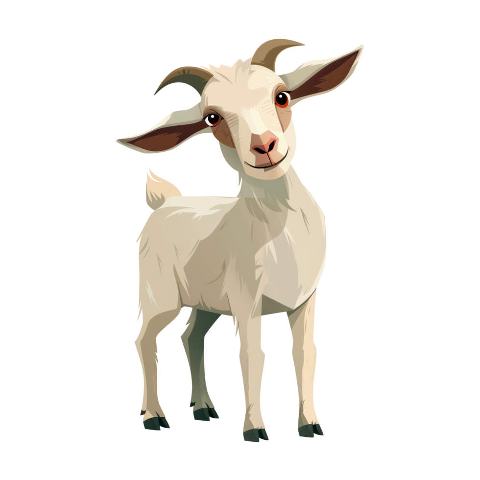 Cute cartoon goat illustration png