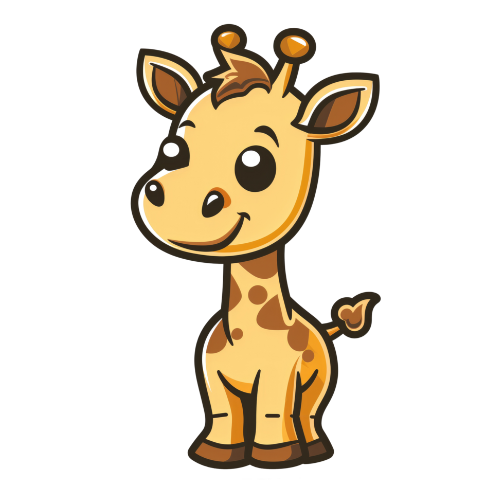 niedliche Giraffen-Zeichentrickfigur png