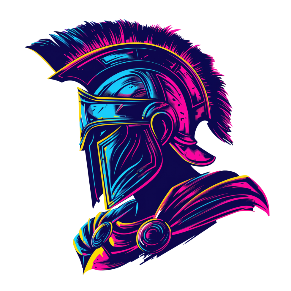 Head of spartan warrior illustration png