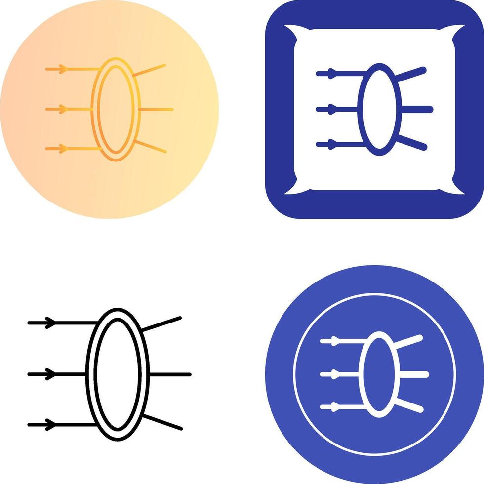 Refraction Icon Design vector