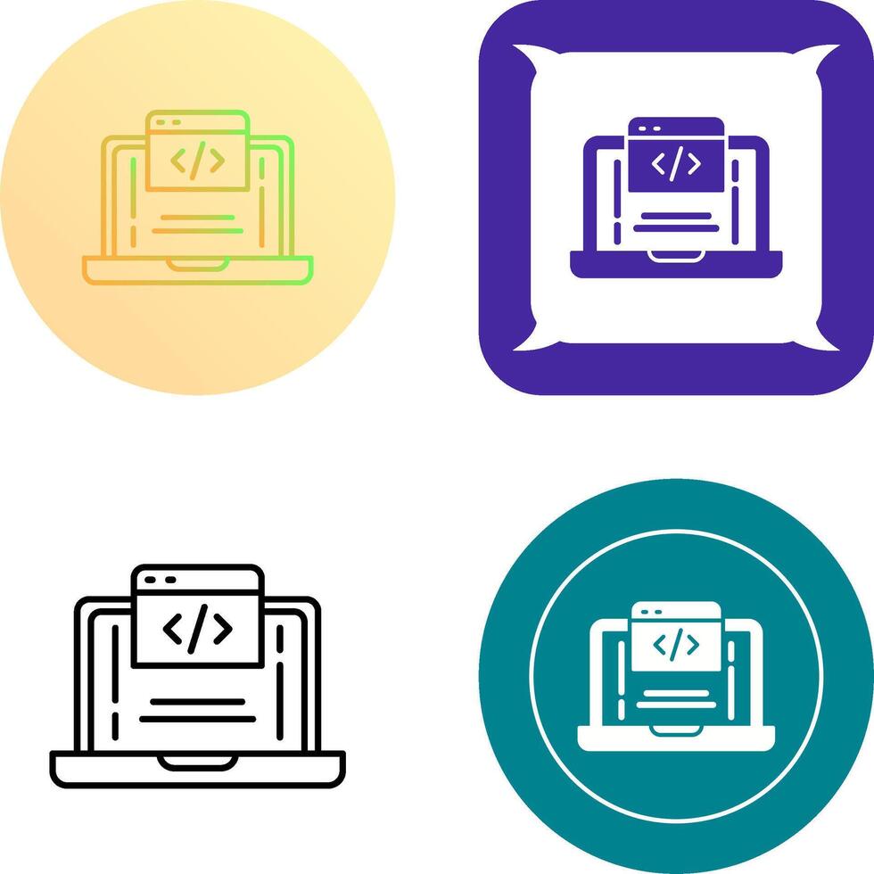 Coding Icon Design vector