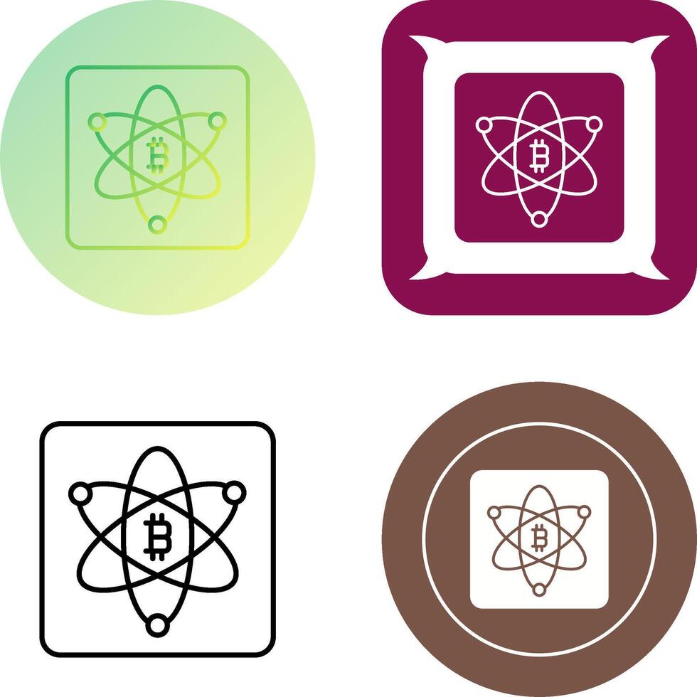 Bitcoin Science Icon Design vector