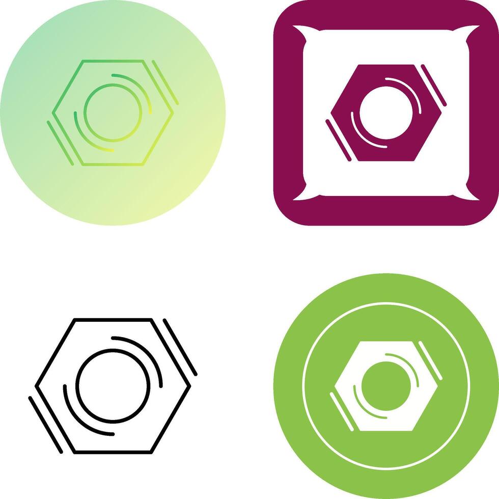 Nut Icon Design vector