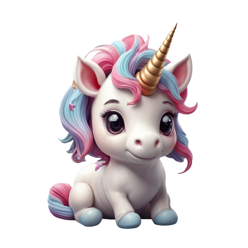 3d cute unicorn png