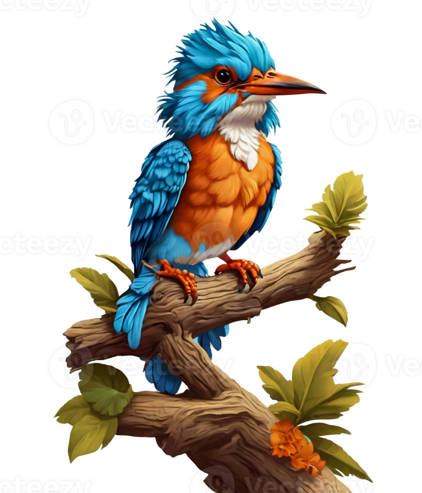 Realistic Guam Kingfisher png