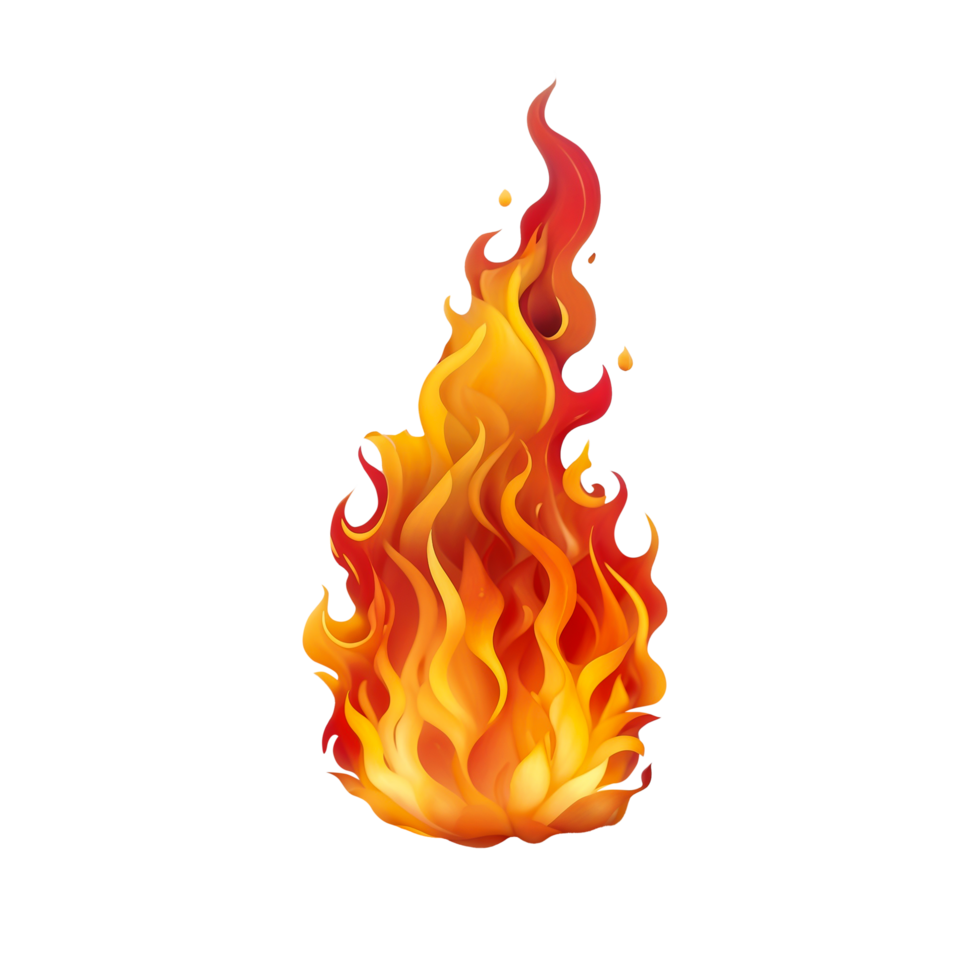 Realistic fire flame png