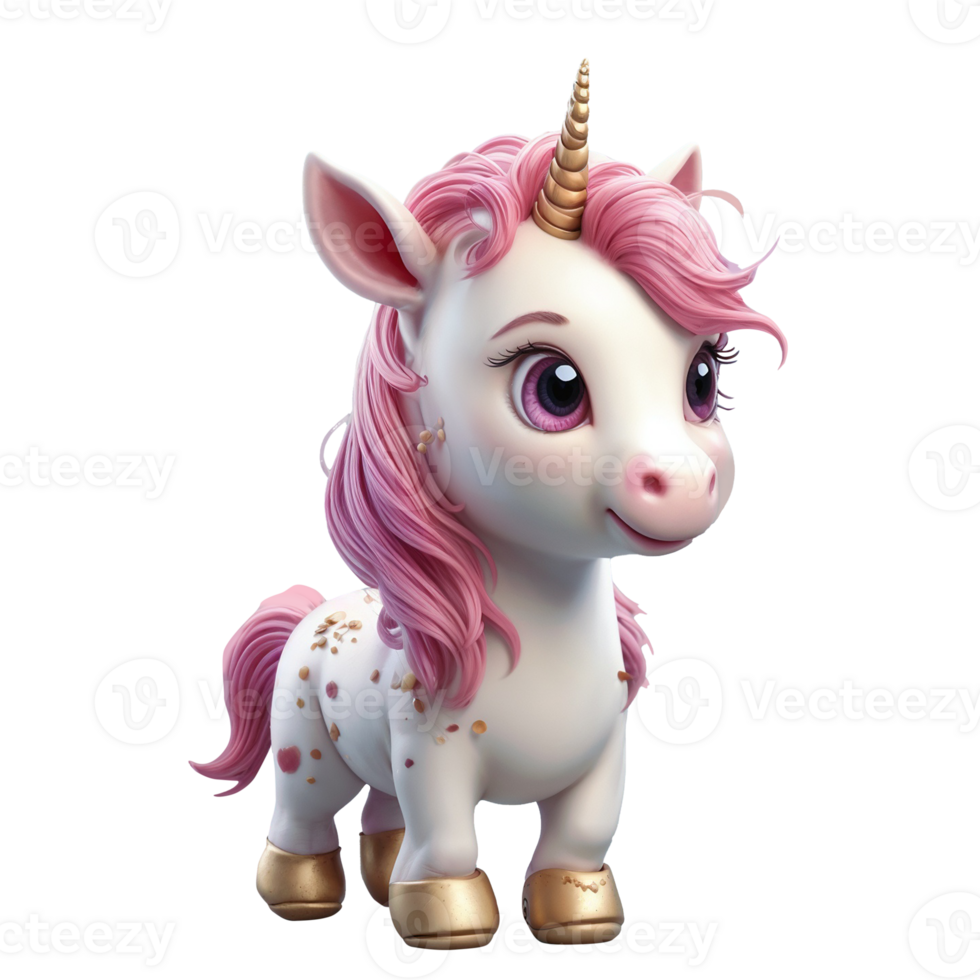 carino 3d unicorno png