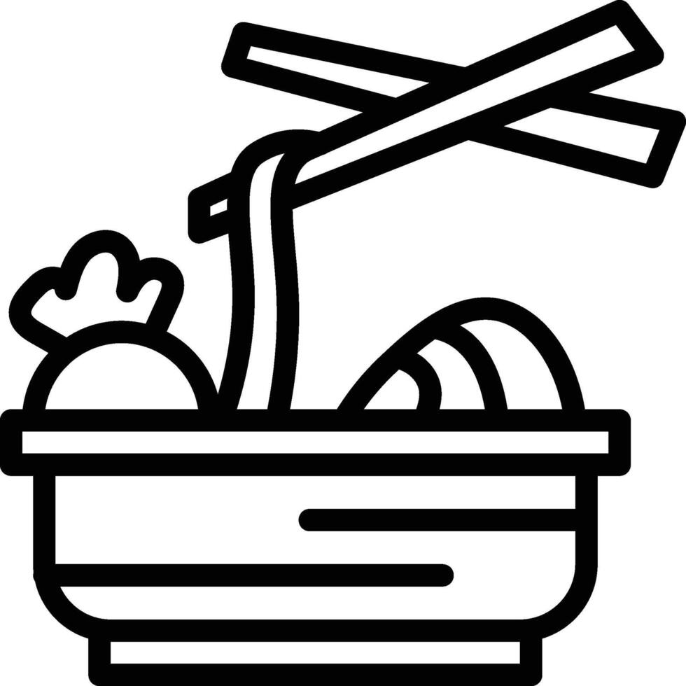 Udon Icon. Japanese Food Icon vector