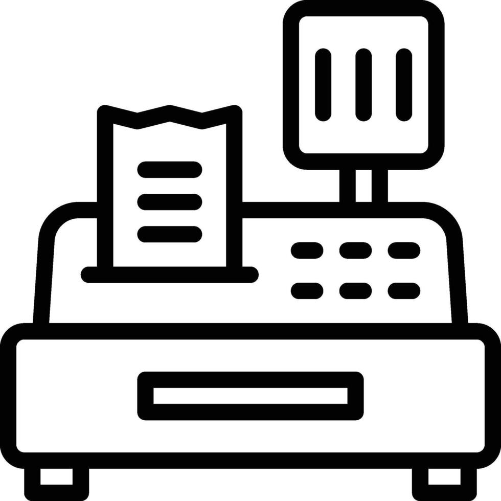 Cash Register Icon. cash register machine vector