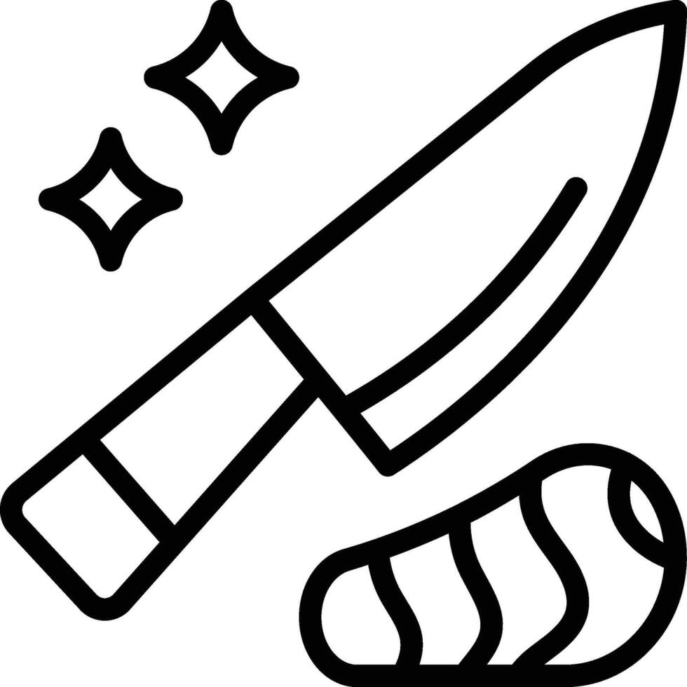 Knife Icon. Meat and knife icon vector