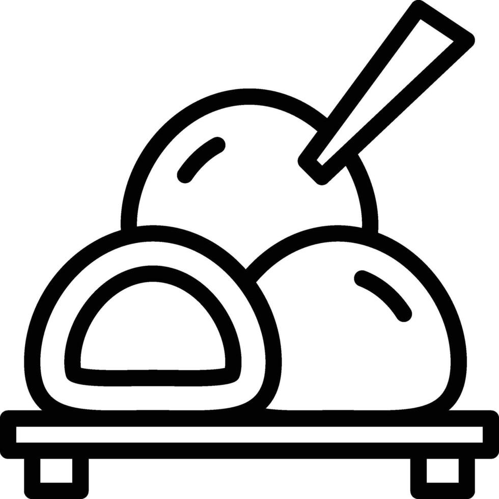 Mochi Icon. mochi asian food icon vector