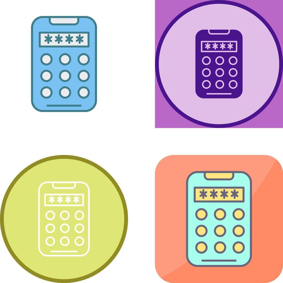 Pin Code Icon Design vector