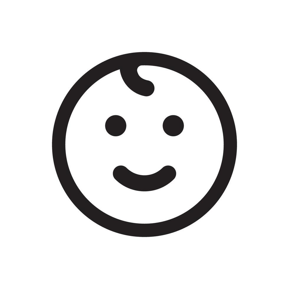 Kid Outline Icon Isolated Illustration vector