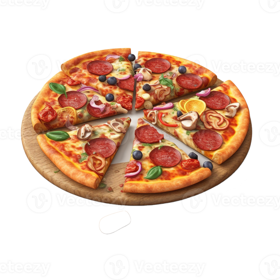 Pizza on a Transparent Background png