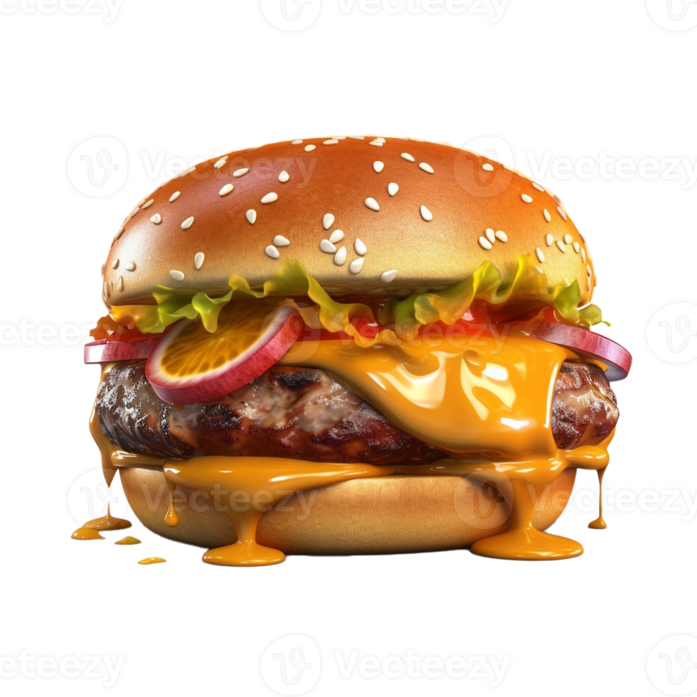 Hamburger isolated on Transparent Background png