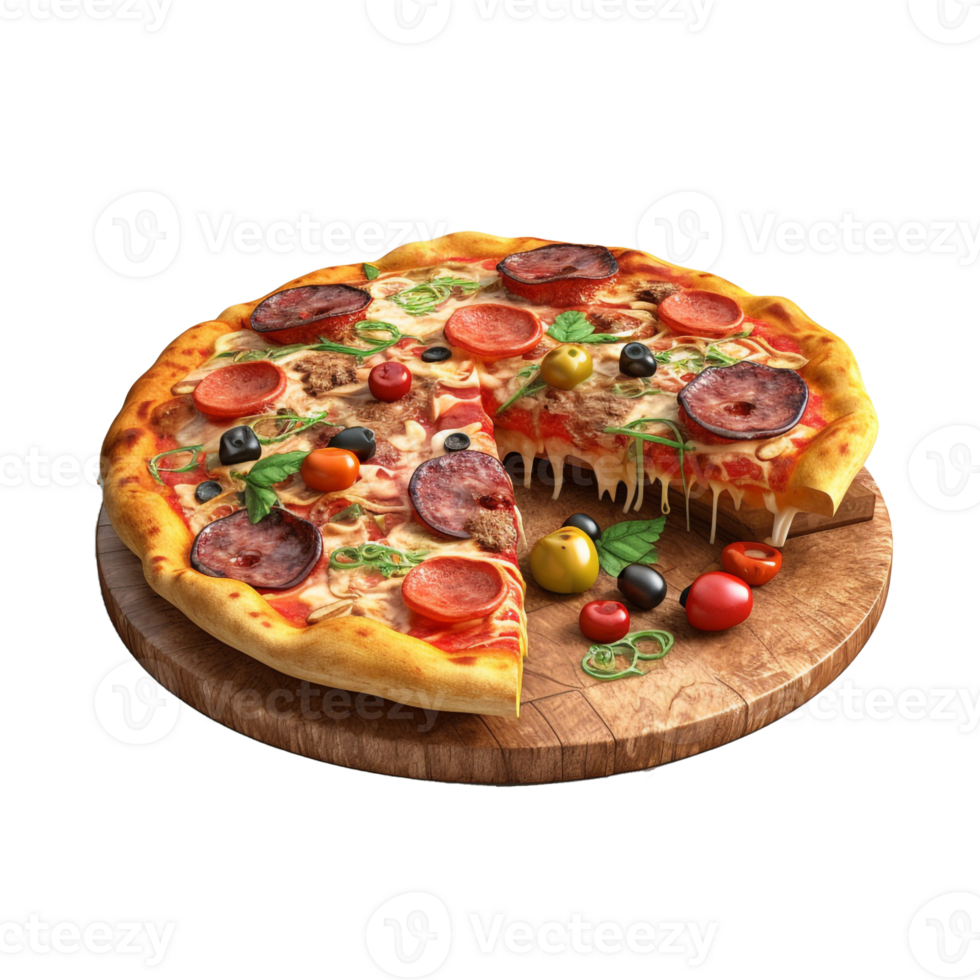 Pizza on a Transparent Background png