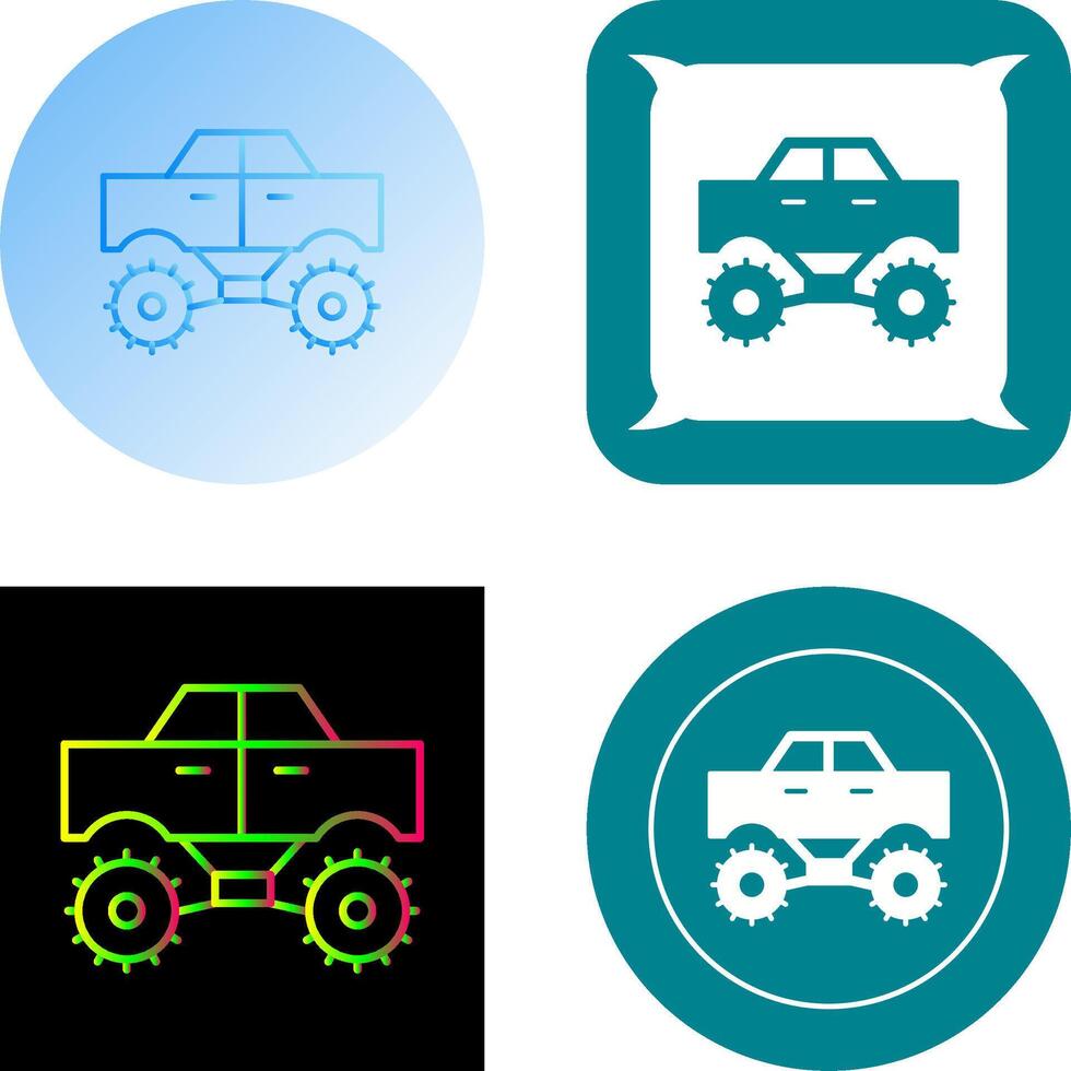 Monster Truck Icon Design vector