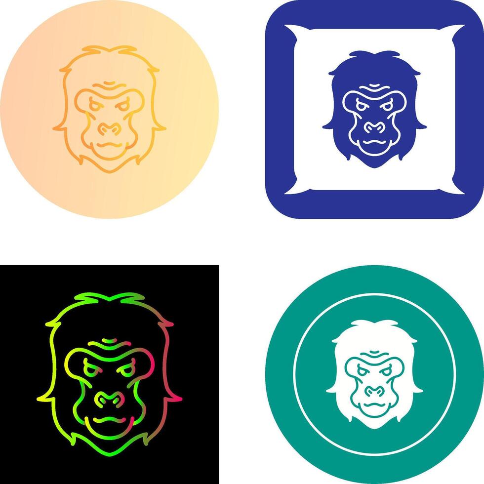 Gorilla Icon Design vector
