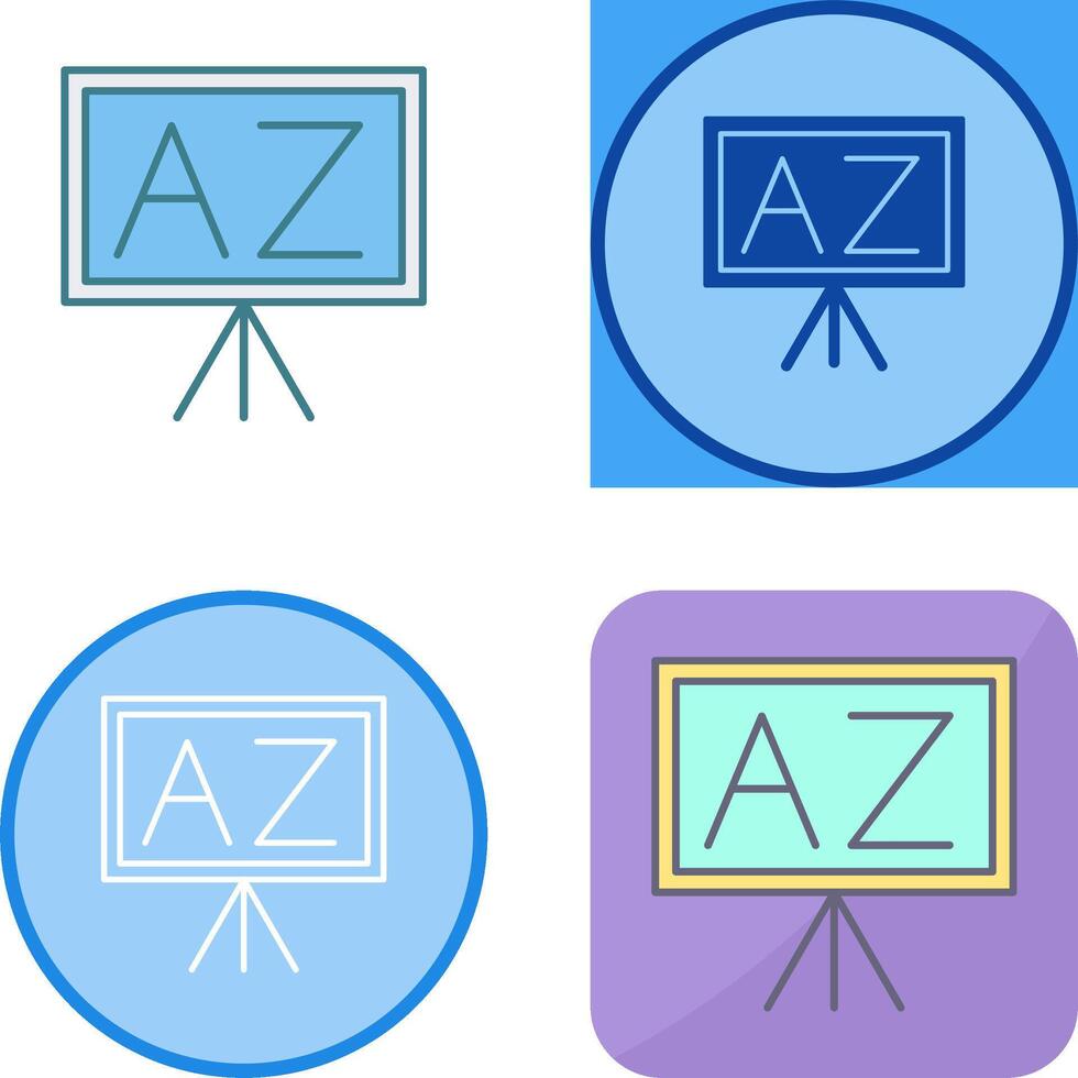 desde un a z icono diseño vector