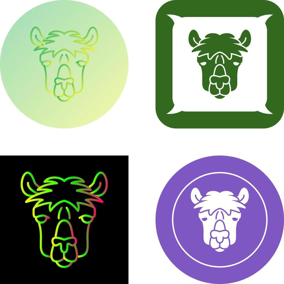 Alpaca Icon Design vector