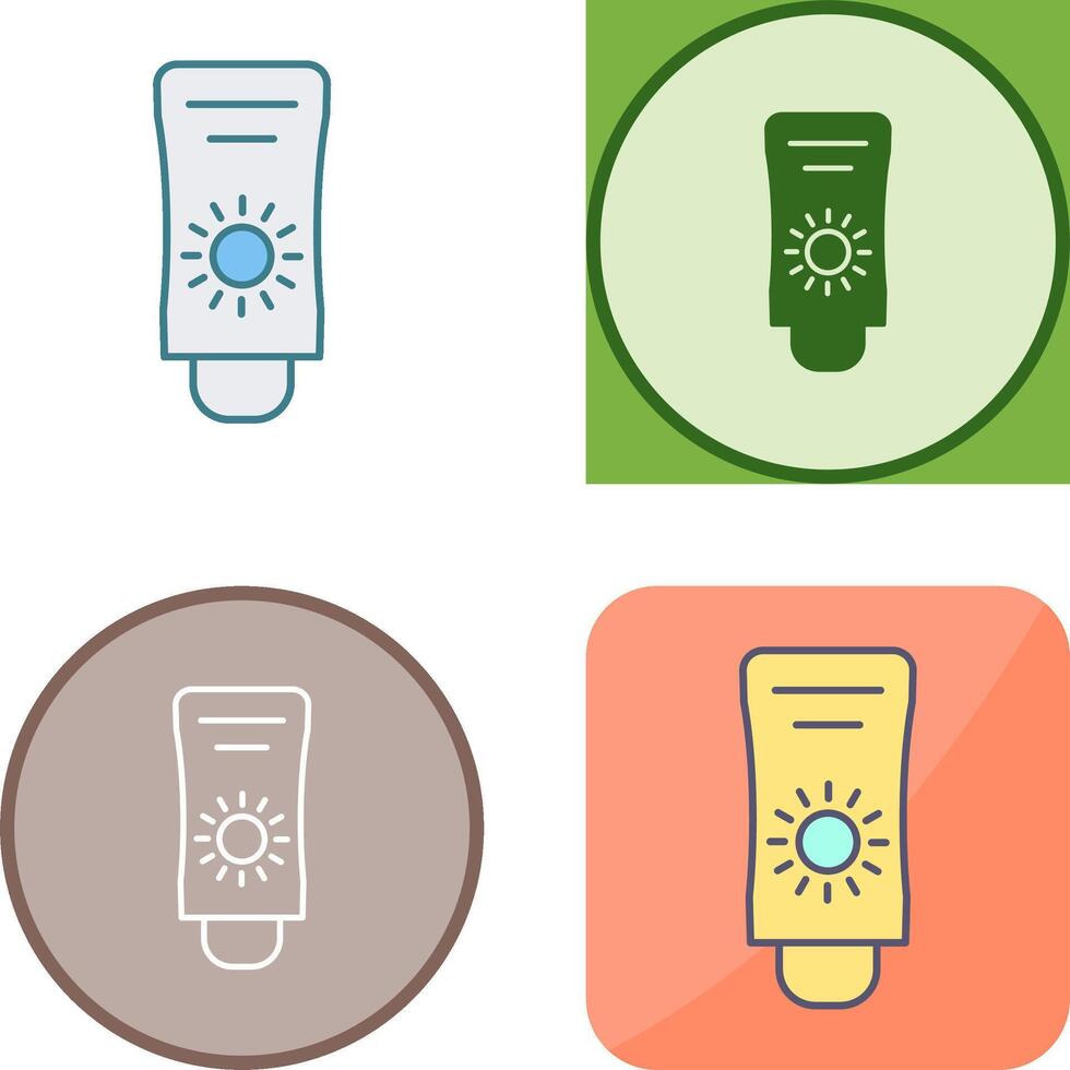 Sun Cream Icon Design vector