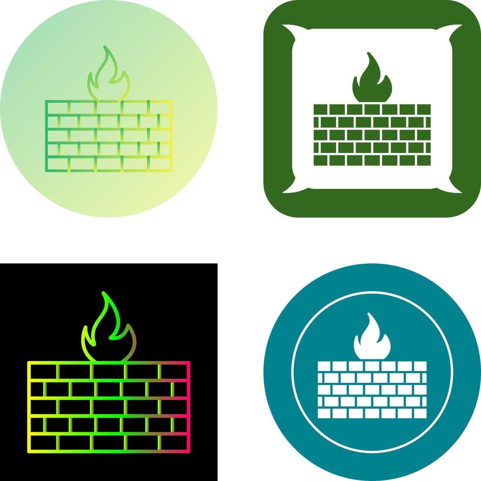 Firewall Icon Design vector