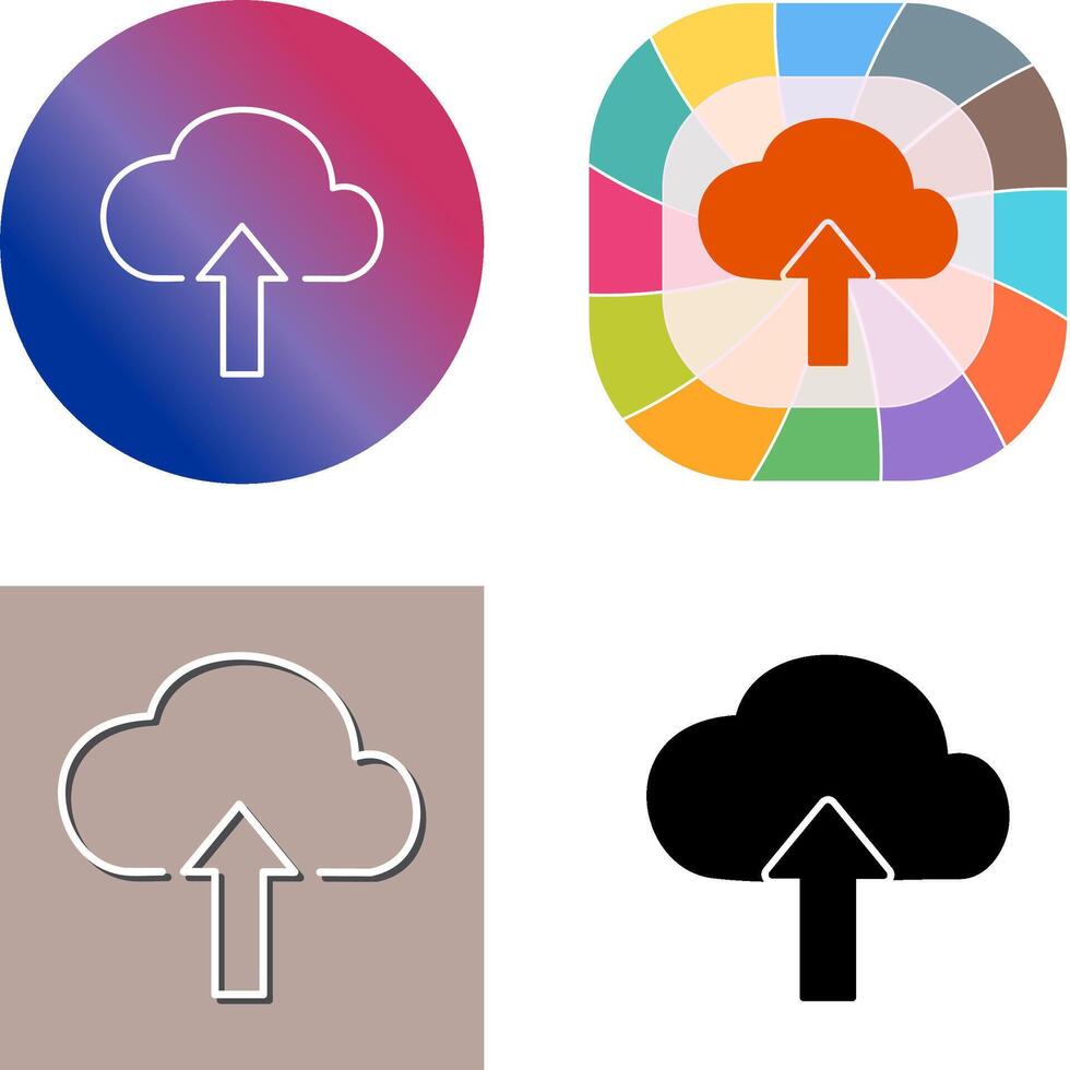 subir a nube icono diseño vector