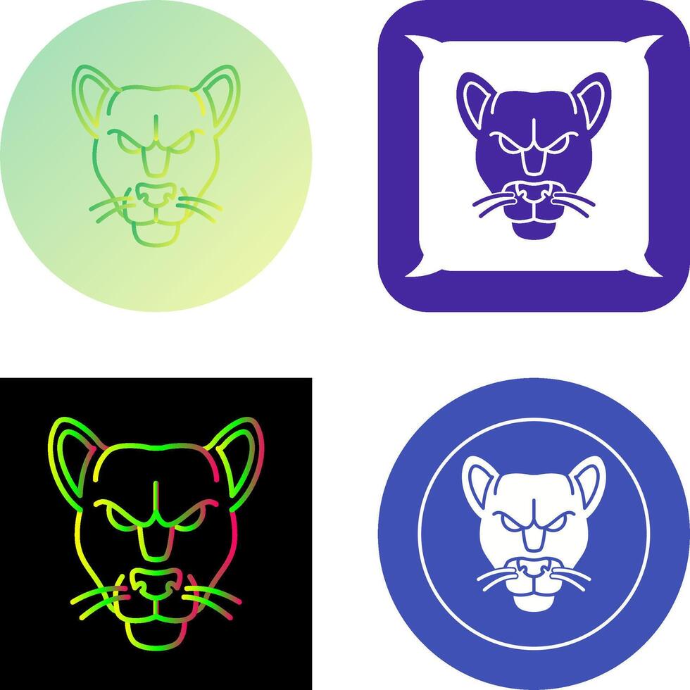 Black Panther Icon Design vector