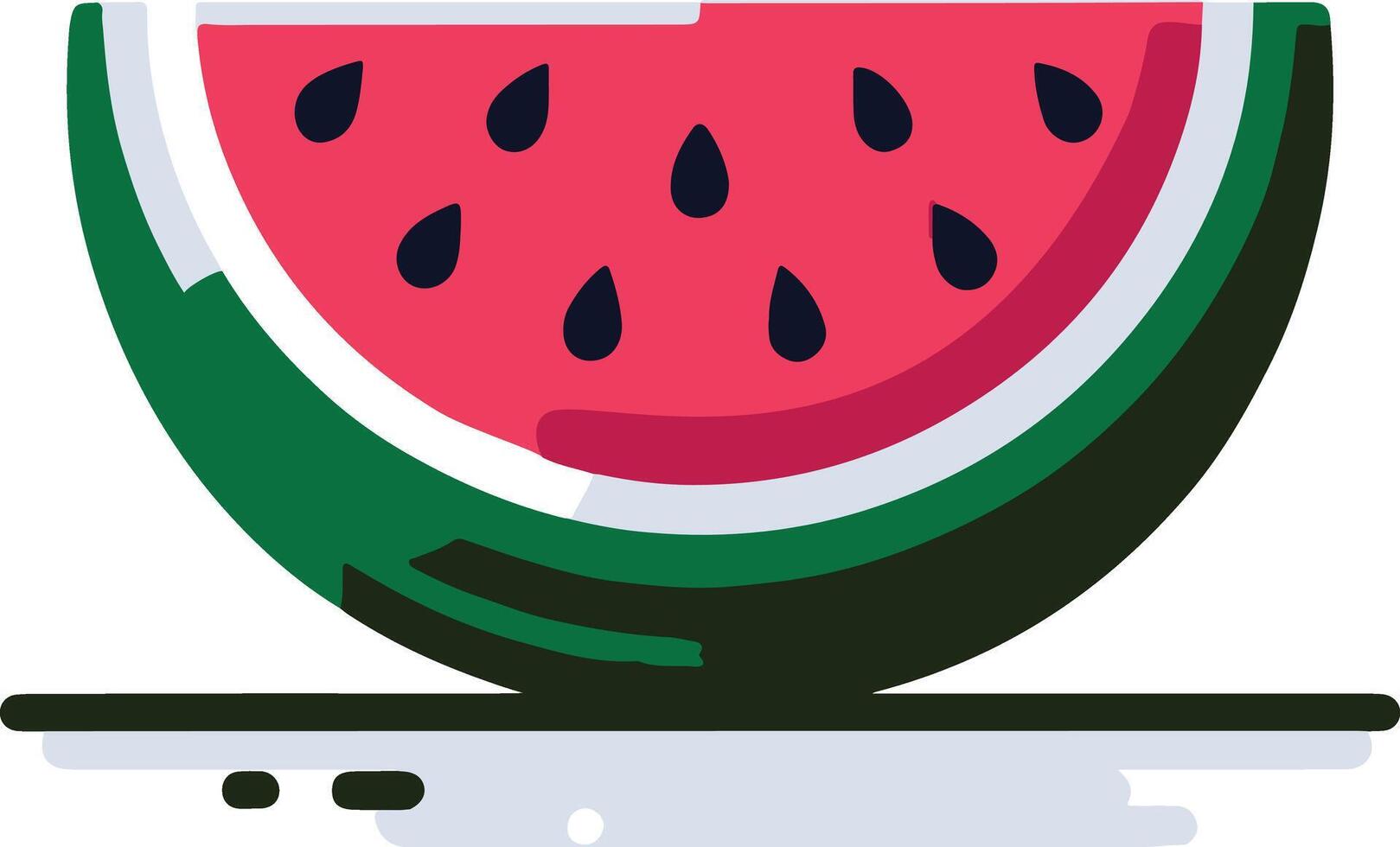 minimalistic flat watermelon summer illustration on white background isolated vector