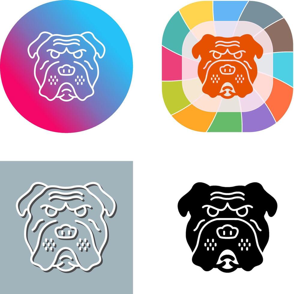 buldog icono diseño vector